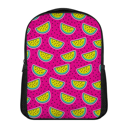 Purple Fancy Watermelon Pattern Print Casual Backpack
