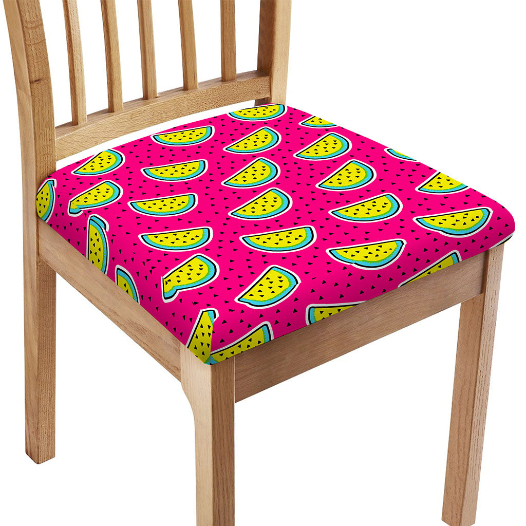 Purple Fancy Watermelon Pattern Print Chair Cushion Cover