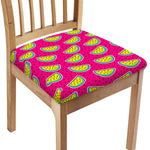 Purple Fancy Watermelon Pattern Print Chair Cushion Cover