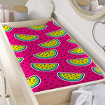 Purple Fancy Watermelon Pattern Print Changing Pad Cover