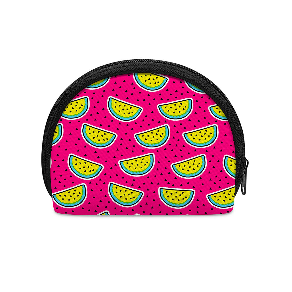 Purple Fancy Watermelon Pattern Print Coin Purse