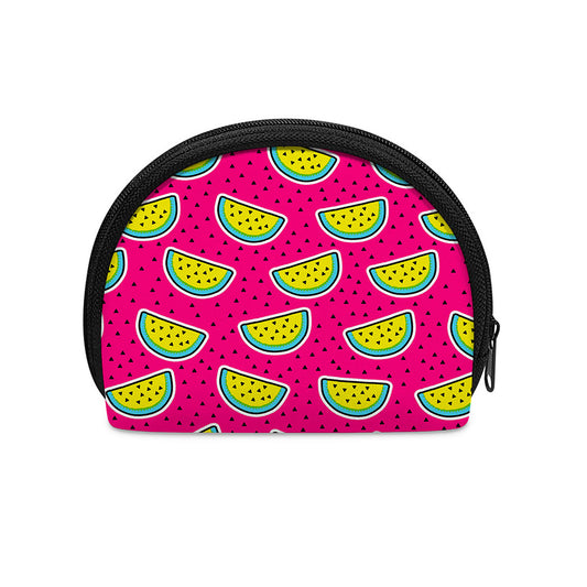 Purple Fancy Watermelon Pattern Print Coin Purse