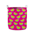 Purple Fancy Watermelon Pattern Print Collapsible Laundry Basket