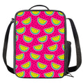 Purple Fancy Watermelon Pattern Print Crossbody Lunch Bag