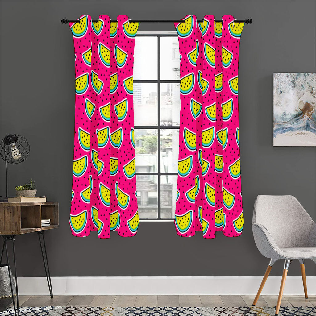 Purple Fancy Watermelon Pattern Print Curtain