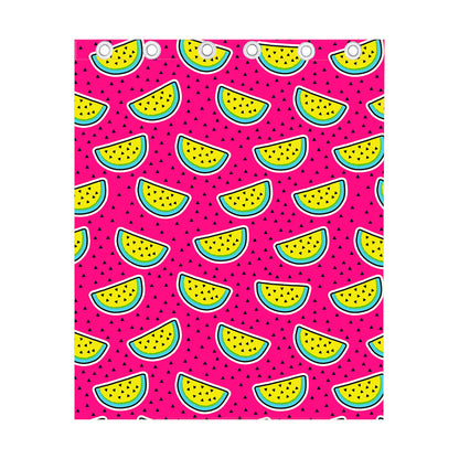 Purple Fancy Watermelon Pattern Print Curtain