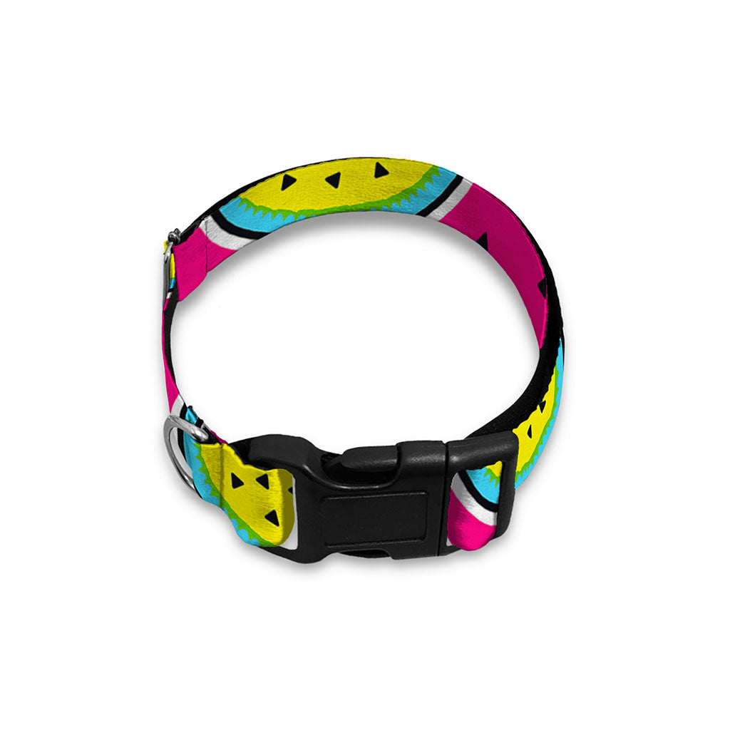 Purple Fancy Watermelon Pattern Print Dog Collar