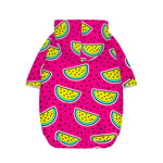 Purple Fancy Watermelon Pattern Print Dog Zip Up Hoodie