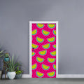 Purple Fancy Watermelon Pattern Print Door Sticker
