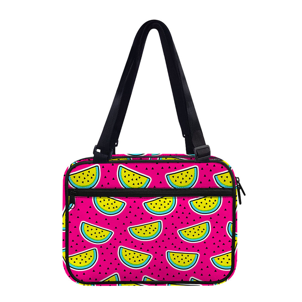 Purple Fancy Watermelon Pattern Print Double Strap Bible Bag