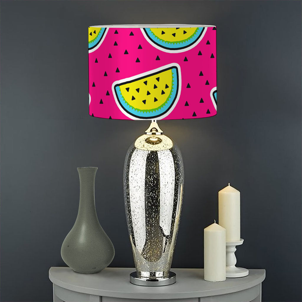 Purple Fancy Watermelon Pattern Print Drum Lamp Shade