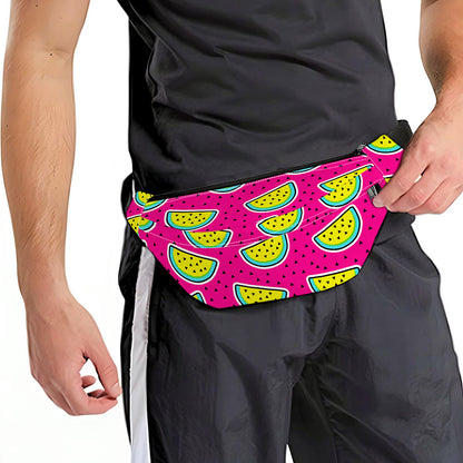 Purple Fancy Watermelon Pattern Print Fanny Pack