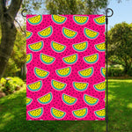 Purple Fancy Watermelon Pattern Print Garden Flag