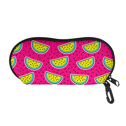 Purple Fancy Watermelon Pattern Print Glasses Case