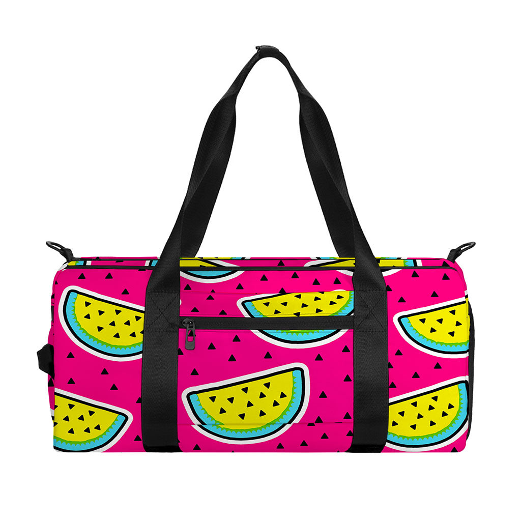 Purple Fancy Watermelon Pattern Print Gym Bag