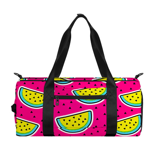 Purple Fancy Watermelon Pattern Print Gym Bag