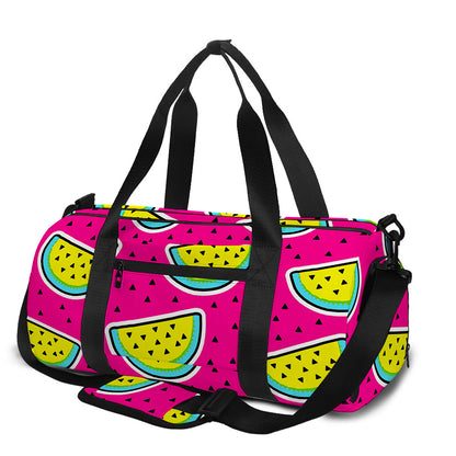 Purple Fancy Watermelon Pattern Print Gym Bag