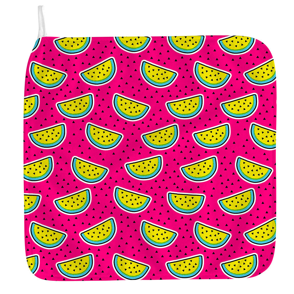 Purple Fancy Watermelon Pattern Print Hand Towel