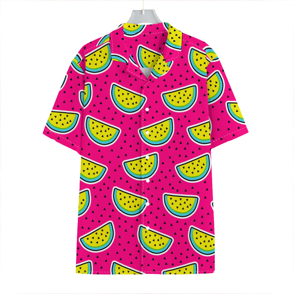 Purple Fancy Watermelon Pattern Print Hawaiian Shirt