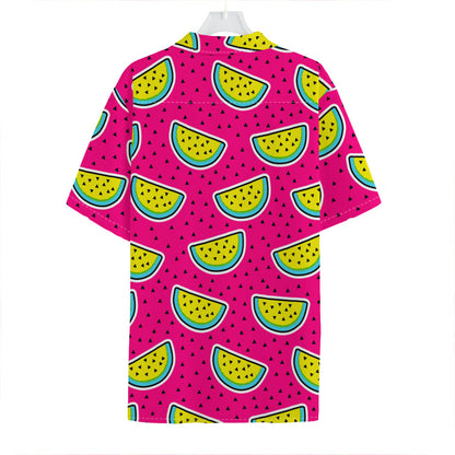 Purple Fancy Watermelon Pattern Print Hawaiian Shirt