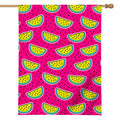 Purple Fancy Watermelon Pattern Print House Flag