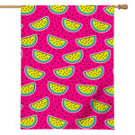 Purple Fancy Watermelon Pattern Print House Flag