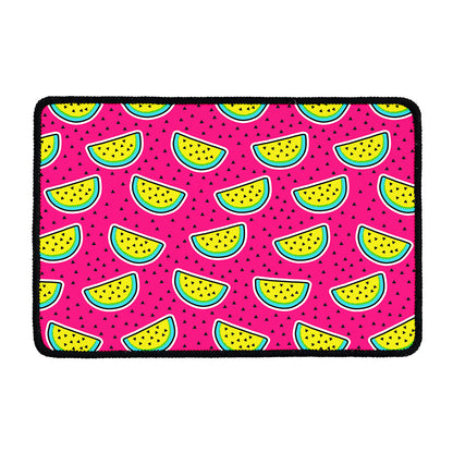 Purple Fancy Watermelon Pattern Print Kitchen Mat