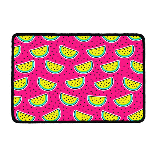 Purple Fancy Watermelon Pattern Print Kitchen Mat