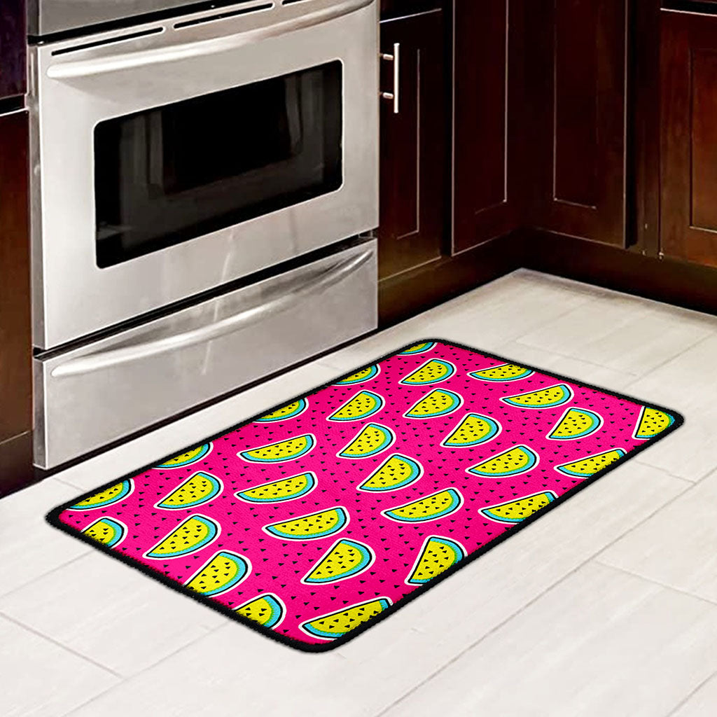 Purple Fancy Watermelon Pattern Print Kitchen Mat