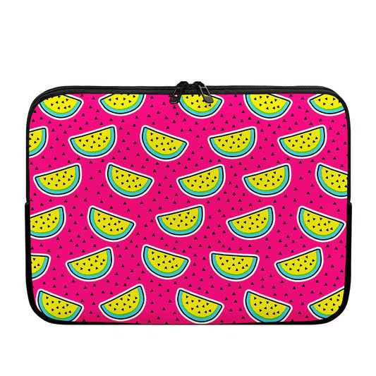 Purple Fancy Watermelon Pattern Print Laptop Sleeve