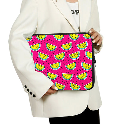 Purple Fancy Watermelon Pattern Print Laptop Sleeve
