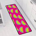 Purple Fancy Watermelon Pattern Print Long Kitchen Mat