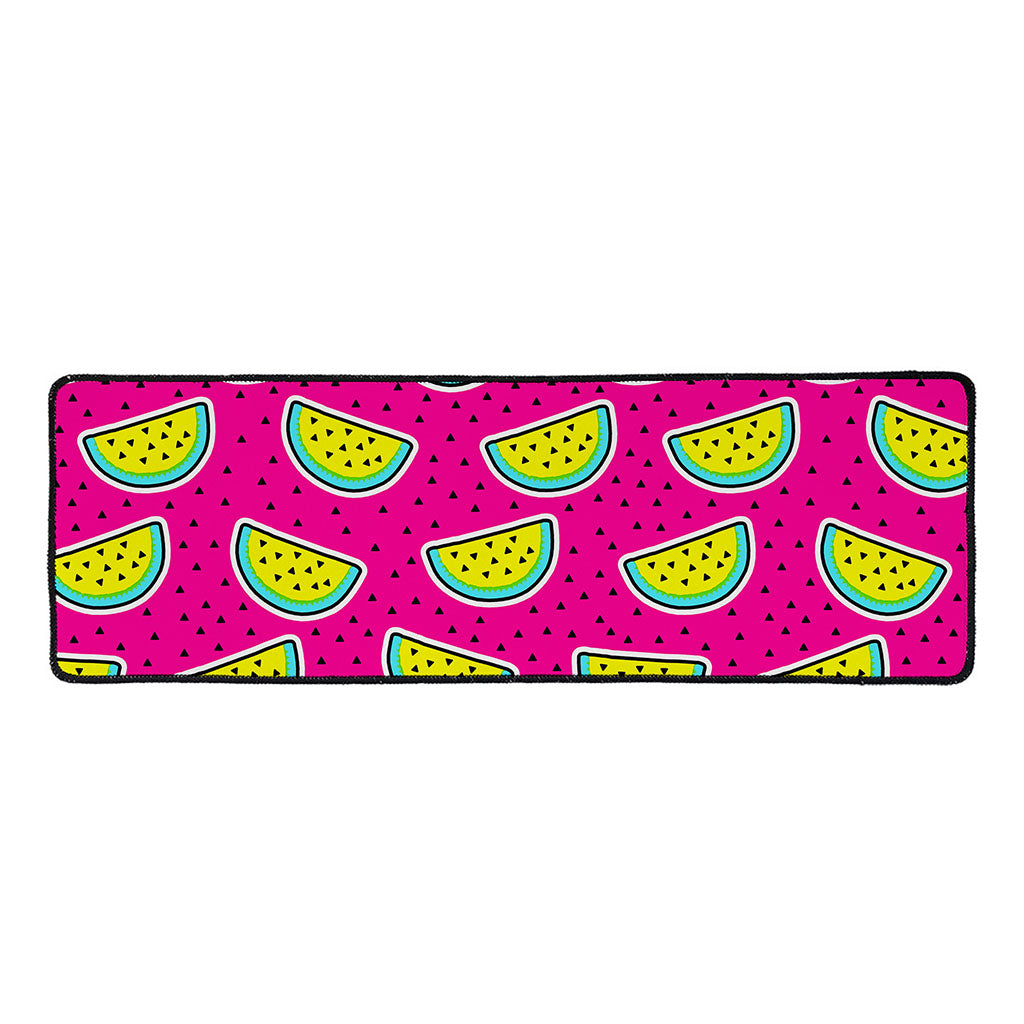 Purple Fancy Watermelon Pattern Print Long Kitchen Mat