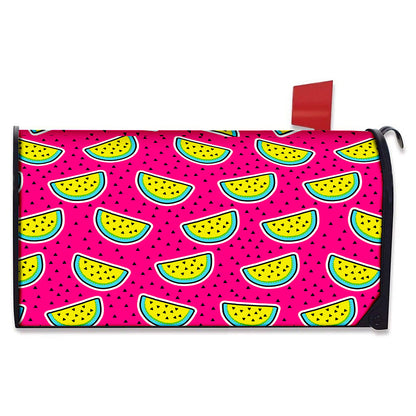 Purple Fancy Watermelon Pattern Print Mailbox Cover
