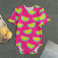 Purple Fancy Watermelon Pattern Print Men's Bodysuit