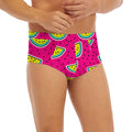 Purple Fancy Watermelon Pattern Print Men's Briefs