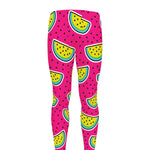 Purple Fancy Watermelon Pattern Print Men's leggings