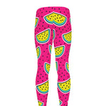 Purple Fancy Watermelon Pattern Print Men's leggings