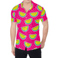 Purple Fancy Watermelon Pattern Print Men's Shirt