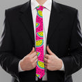 Purple Fancy Watermelon Pattern Print Necktie