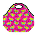 Purple Fancy Watermelon Pattern Print Neoprene Lunch Bag