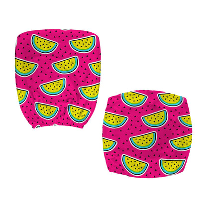 Purple Fancy Watermelon Pattern Print Office Chair Cover