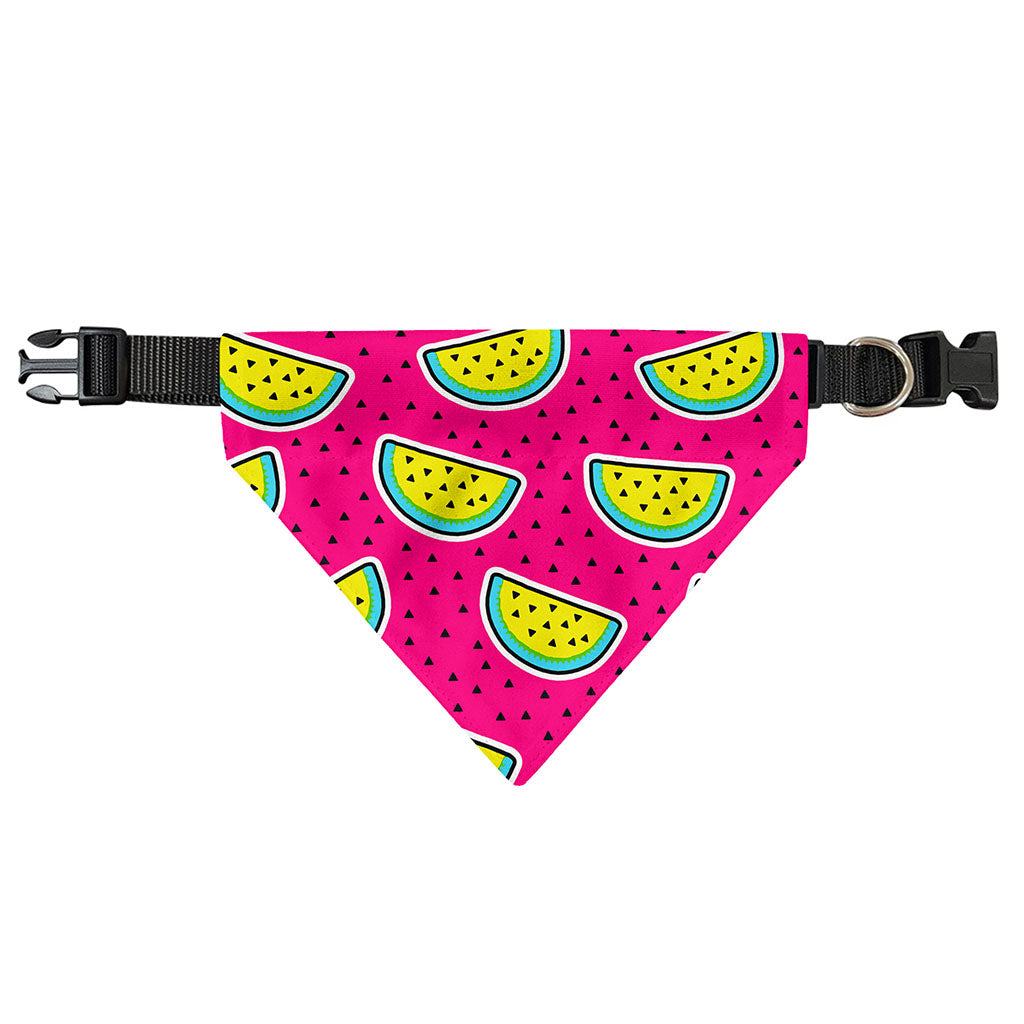 Purple Fancy Watermelon Pattern Print Over The Collar Dog Bandana