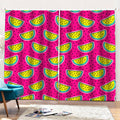 Purple Fancy Watermelon Pattern Print Pencil Pleat Curtains