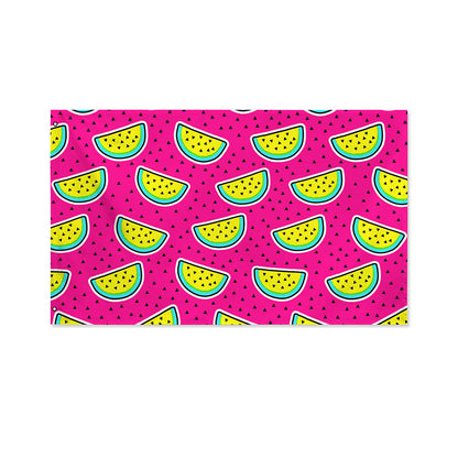 Purple Fancy Watermelon Pattern Print Polyester Flag