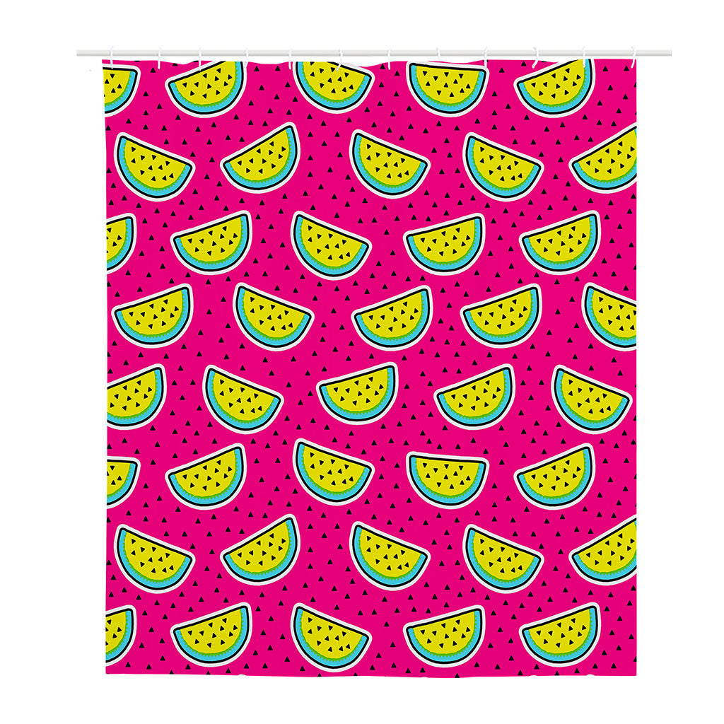 Purple Fancy Watermelon Pattern Print Polyester Shower Curtain