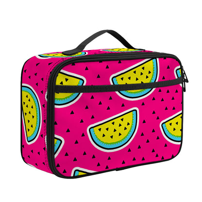 Purple Fancy Watermelon Pattern Print Portable Lunch Bag