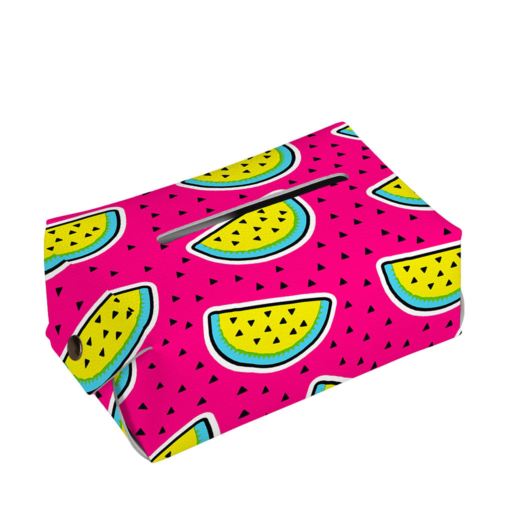 Purple Fancy Watermelon Pattern Print Rectangle Tissue Box Cover