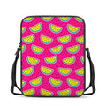 Purple Fancy Watermelon Pattern Print Rectangular Crossbody Bag