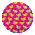 Purple Fancy Watermelon Pattern Print Round Blanket